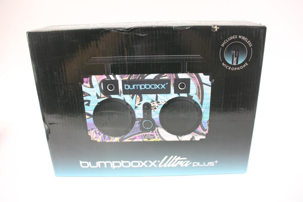 Bumpboxx Ultra Plus+ Bluetooth Speaker Boombox, Wireless Microphone