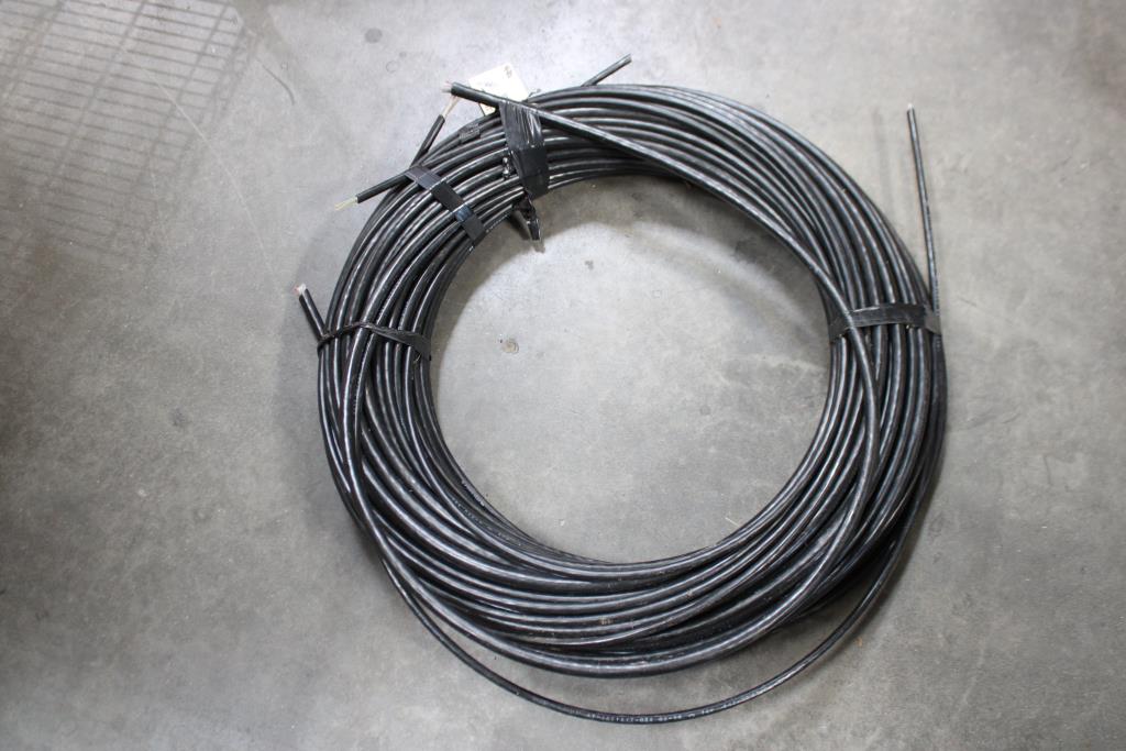 Bundle Of Fiber Optic Cables In Black