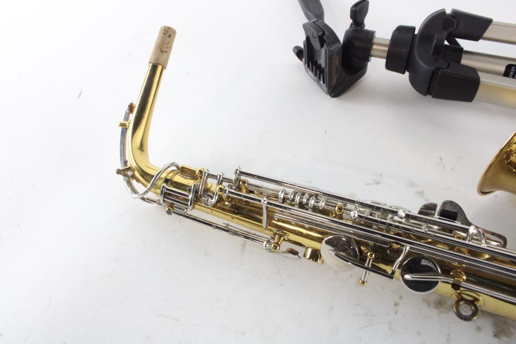 Bundy Selmer Saxophone With Tripod Property Room