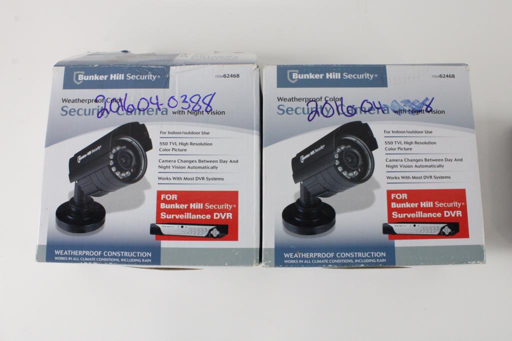 Bunker Hill Security Cameras And Monitor, 3 Pieces Property Room