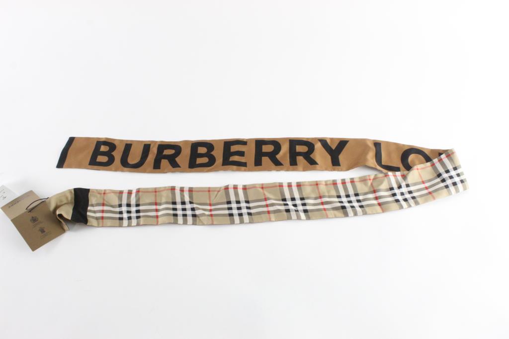 burberry silk skinny scarf
