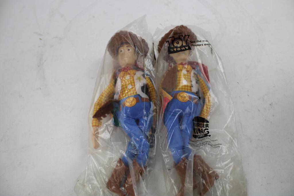 Burger King Toy Story Puppet Toys - Woody, Hamm, Rex, 4 Pieces