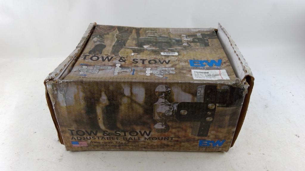 BW Tow & Stow Adjustable Ball Mount