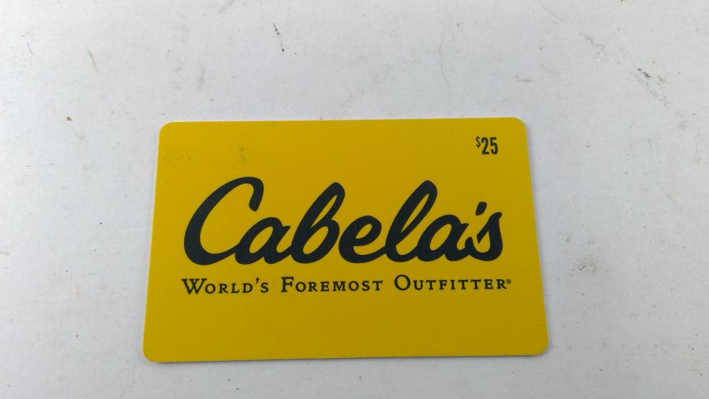 Cabelas Gift Card, $25
