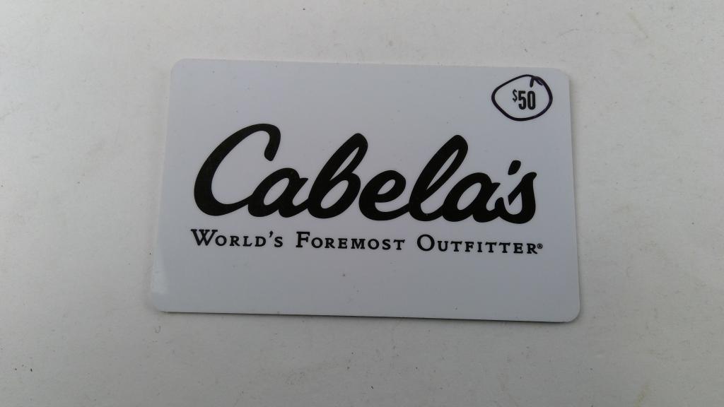 Cabelas Gift Card, $50