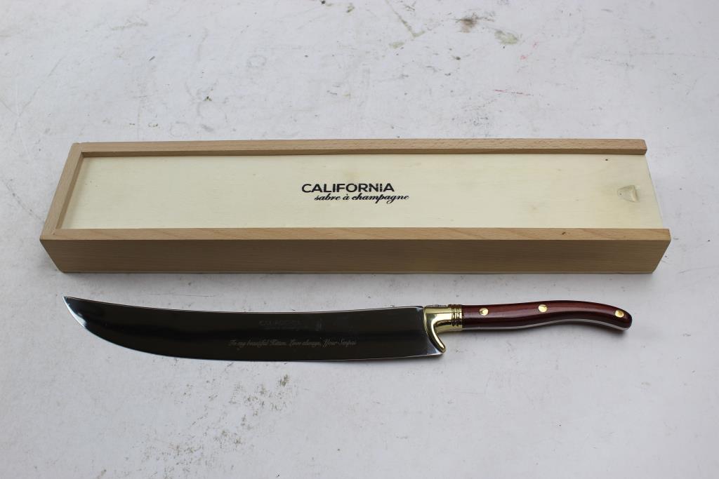 California Sabre A Champagne Fixed Blade Knife Property Room