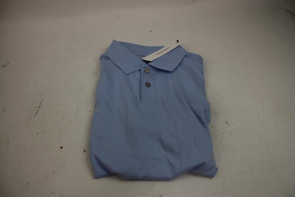 Calvin Klein Light Blue Polo Shirt, Small