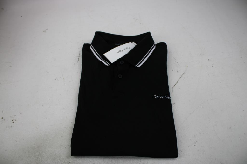 Calvin Klein Polo, Black, Size Medium