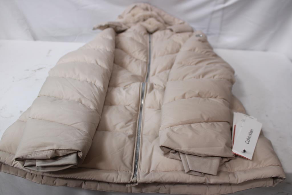 Calvin Klein Women's Hooded Zip Front Puffer Jacket Size Large