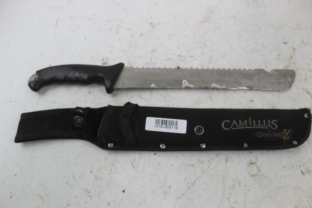 Camillus Titanium Bonded Canivore Fixed X Blade Knife And Sheath