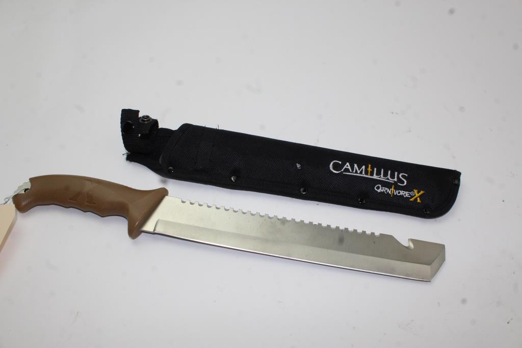 Camillus Titanium CarnIvoreX Fixed Blade Knife And Sheath Property Room