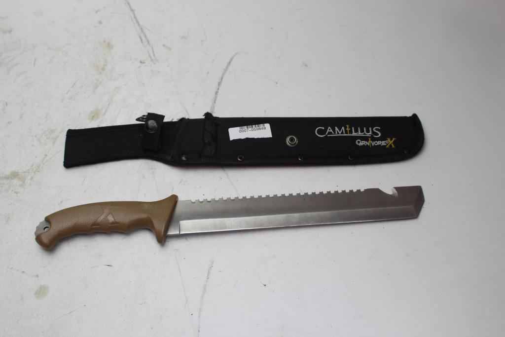 Camillus Titanium CarnivoreX Fixed Blade Knife And Sheath Property Room