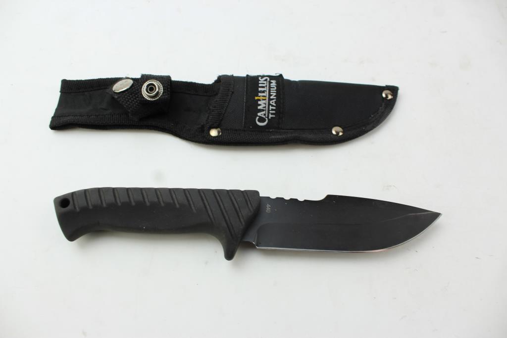 Camillus Titanium Fixed Blade Knife And Sheath Property Room