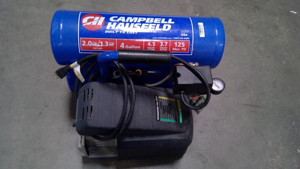 Campbell Hausfeld 2.0 HP 4 Gallon Portable Air Compressor 125 PSI