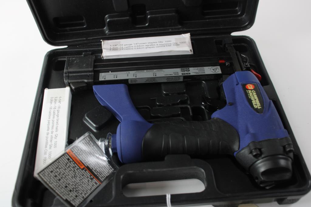 Campbell Hausfeld Blue 18 Gauge 2in1 Brad Nailer/ Stapler Property Room