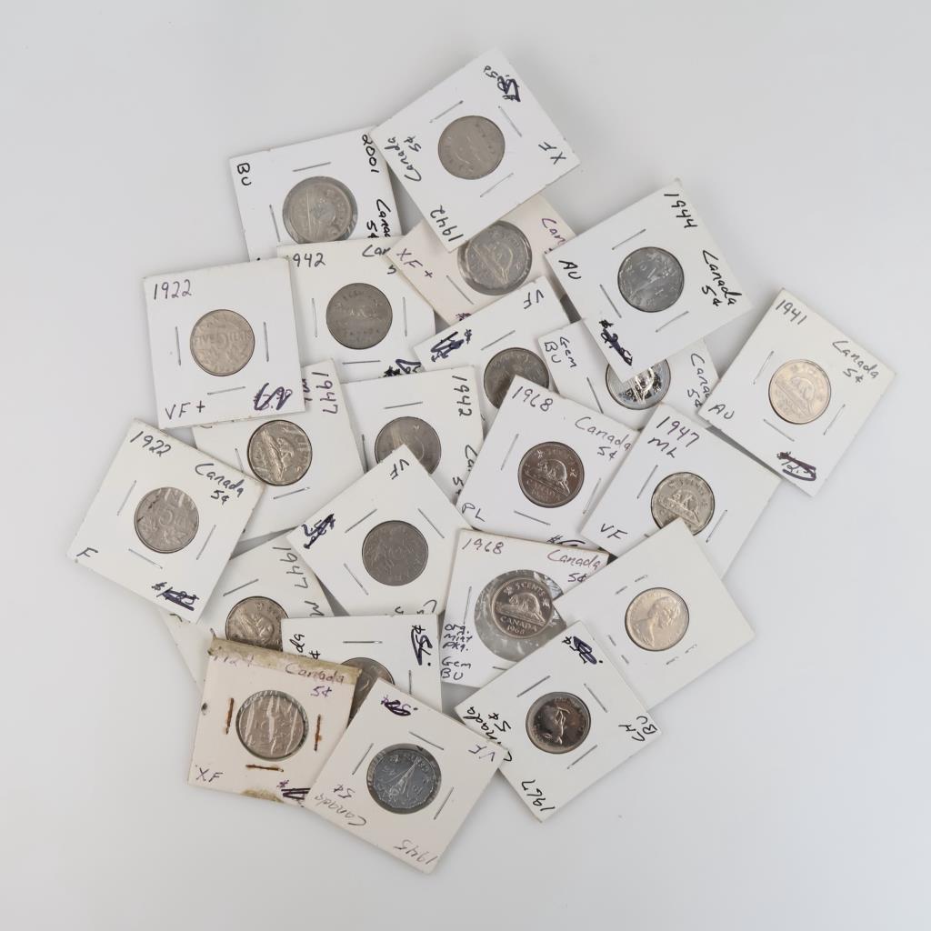 Canadian Currency, 20+ Coins