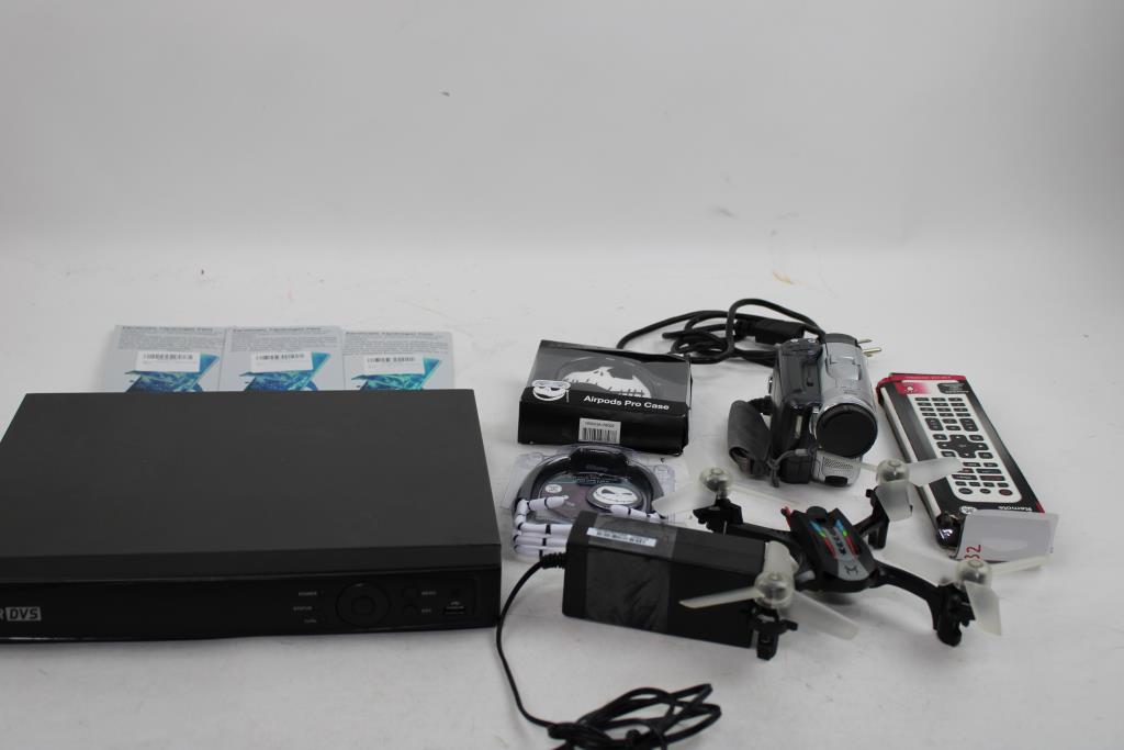 Canon Optura50 Camcorder, Sky Viper Nova Light FX Drone, And More, 10 Pieces