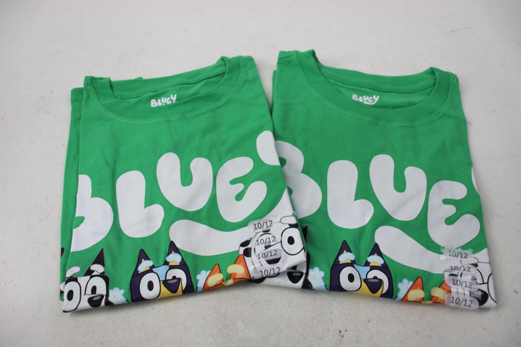 Captain America, Bluey Youth Shirts, Size 10/12, 3 Pieces