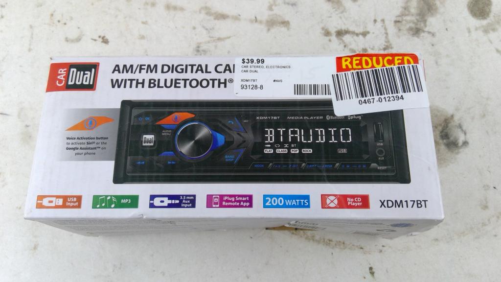 Car Dual AM/FM Digital Car Stereo With Bluetooth