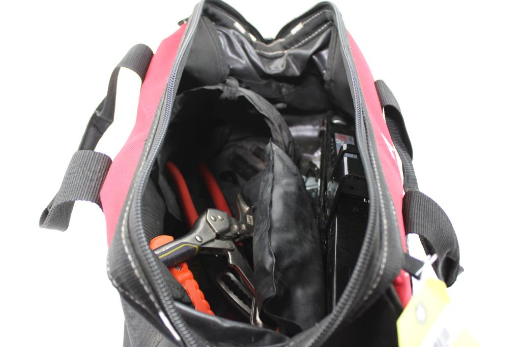 Car Jack, Irwin Jaw-Locking Pliers, Knipex Pliers, And More In Husky Tool Bag