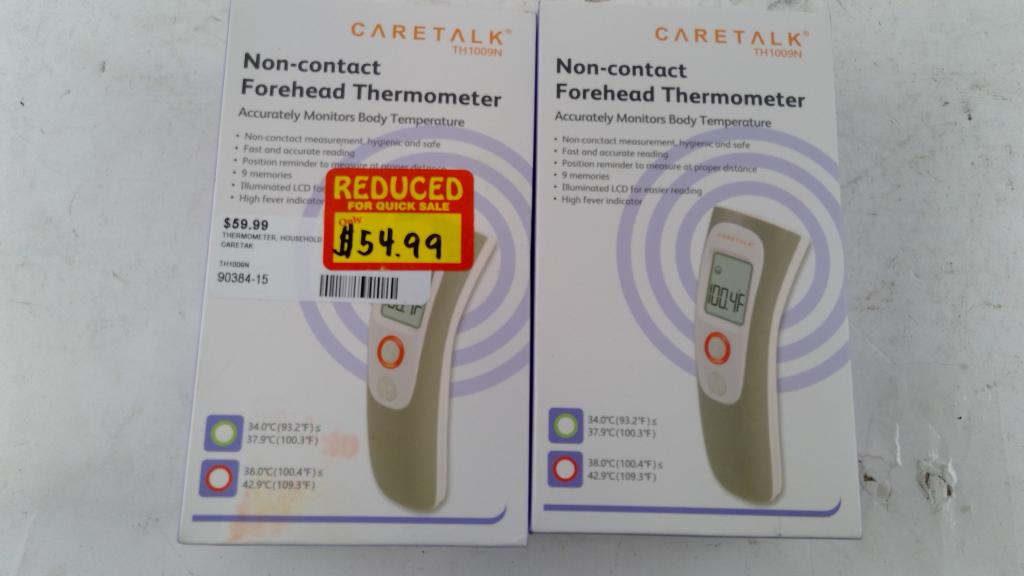 Caretalk Non Contact Forehead Thermometers 2 Pieces