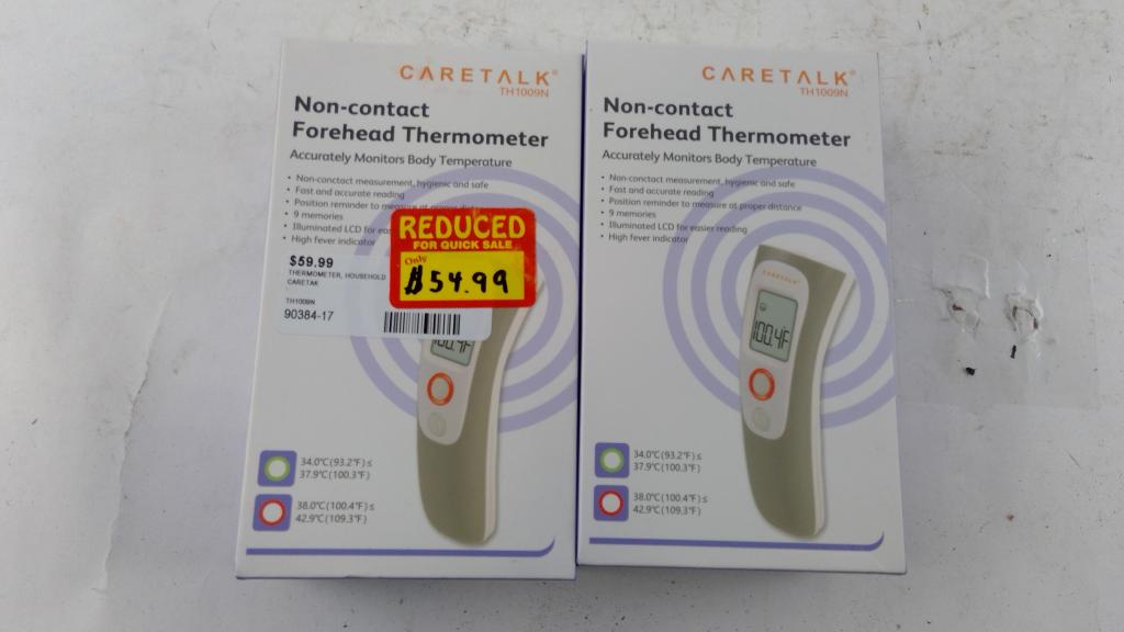 Caretalk Non Contact Forehead Thermometers 2 Pieces