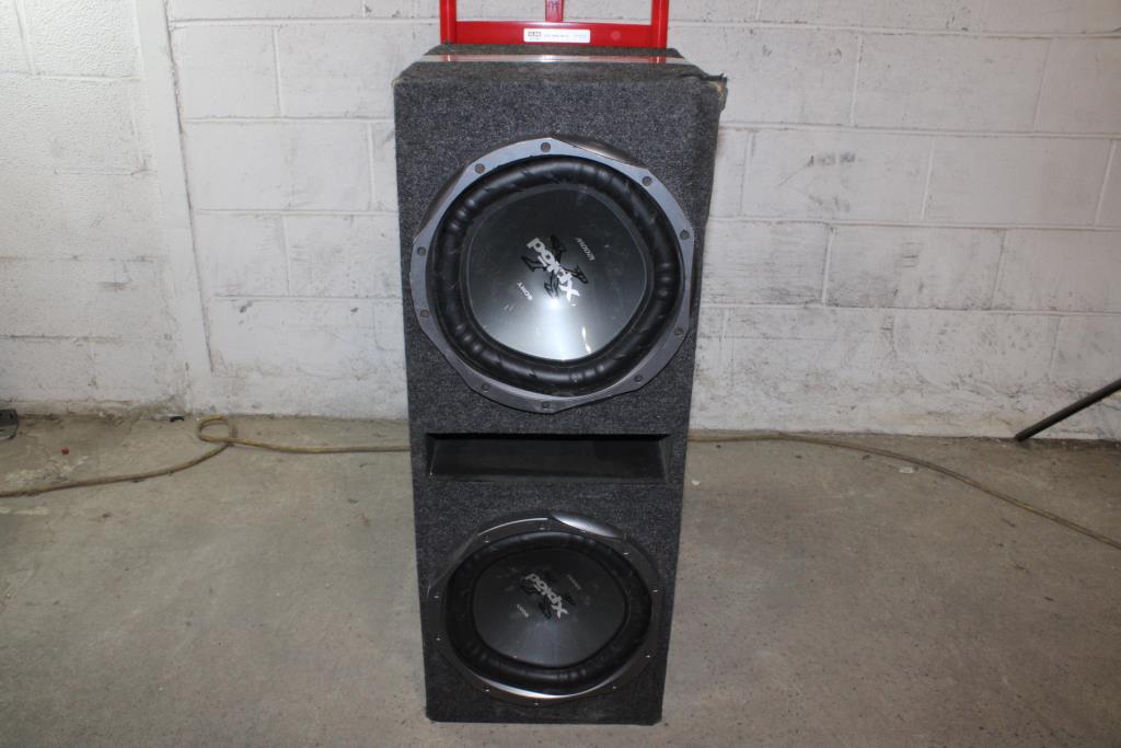 Carpeted Box With 2x Sony Xplod Subwoofer Property Room