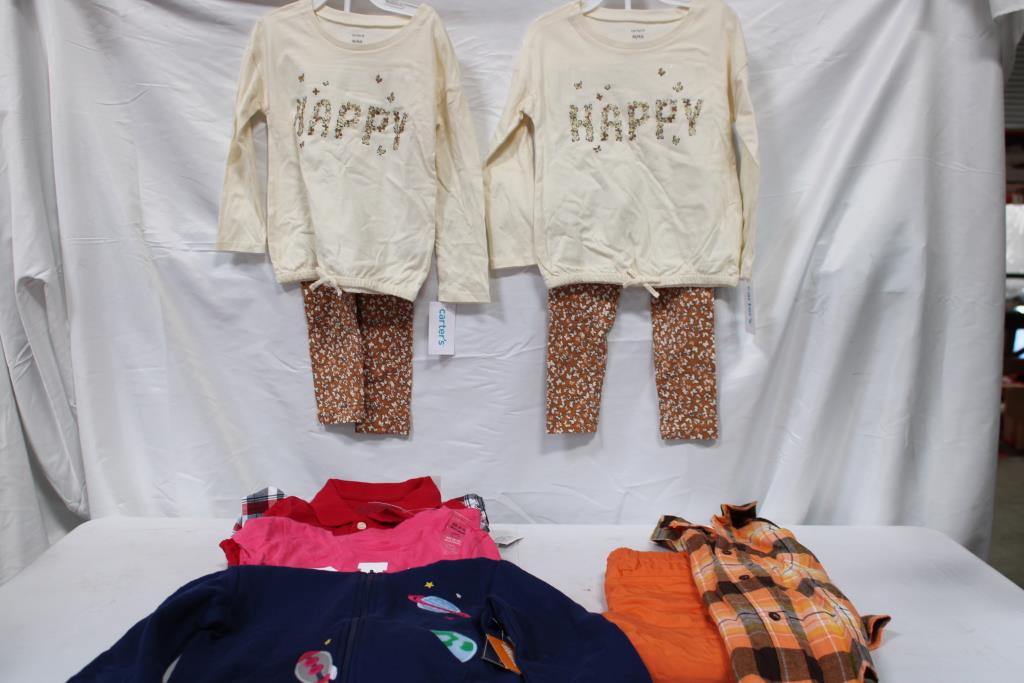 Carters 2 Piece Butterfly Outfit, GAP Pink Tshirt, Gymboree Perfect Pumpkin Boy Outfit Size 4t-5t