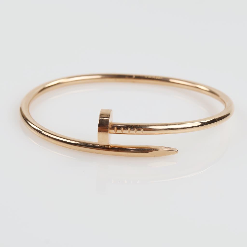 Cartier 18kt Gold Juste Un Clou Bracelet-Evaluated By Our Certified Gemologist-AGS/GIA