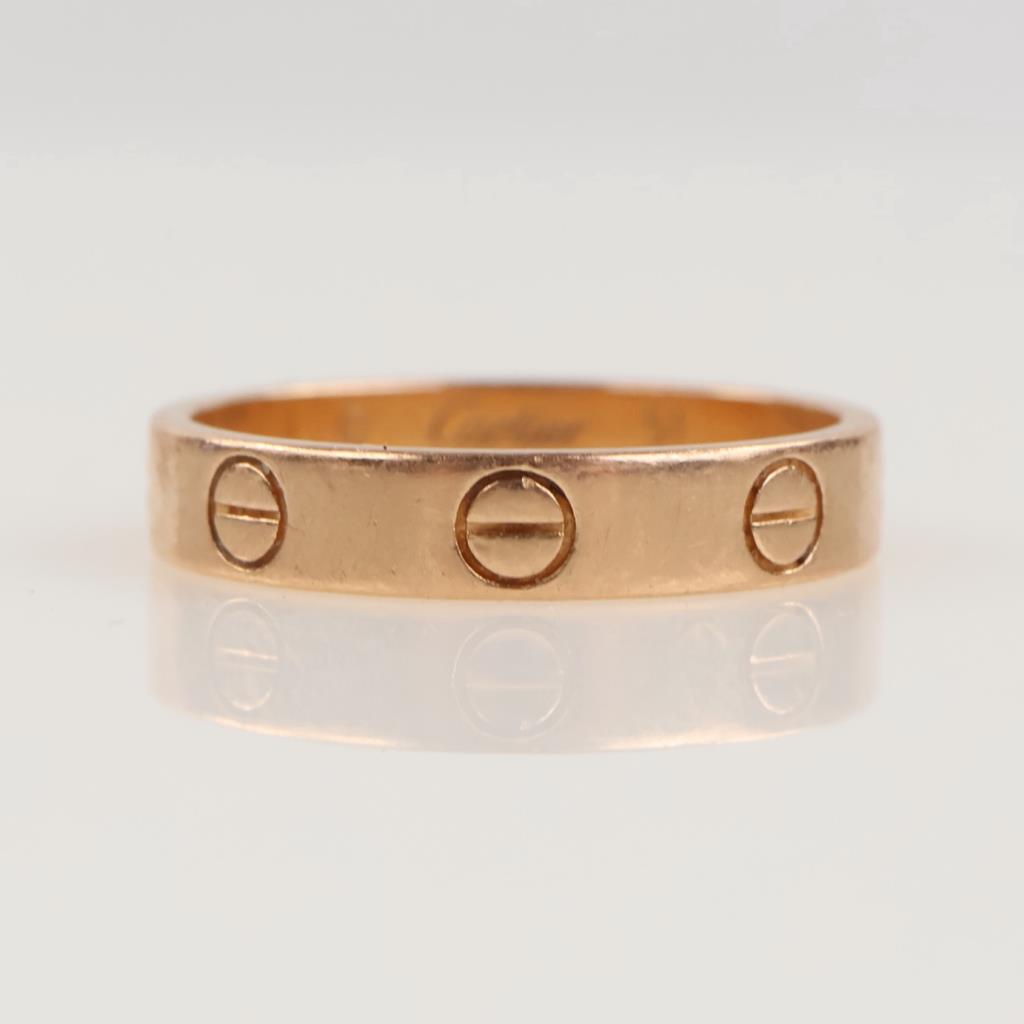 Cartier 18kt Rose Gold Love Ring - Evaluated By Our Certified Gemologist