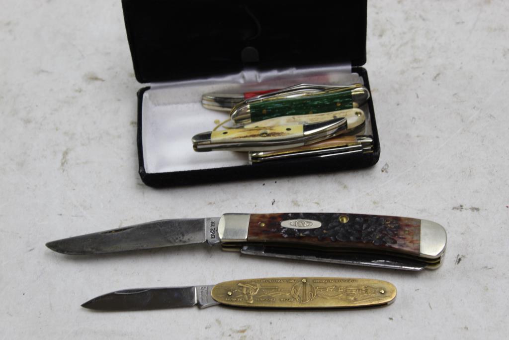 Case, Parker Folding Blade Knives, 7 Pieces Property Room