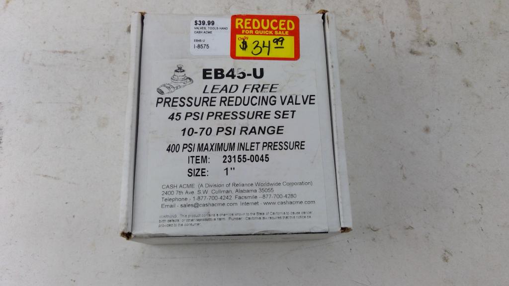 Cash Acme Pressure Reducing Valve