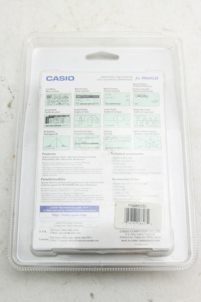 Casio FX9860GII Graphing Calculator Property Room