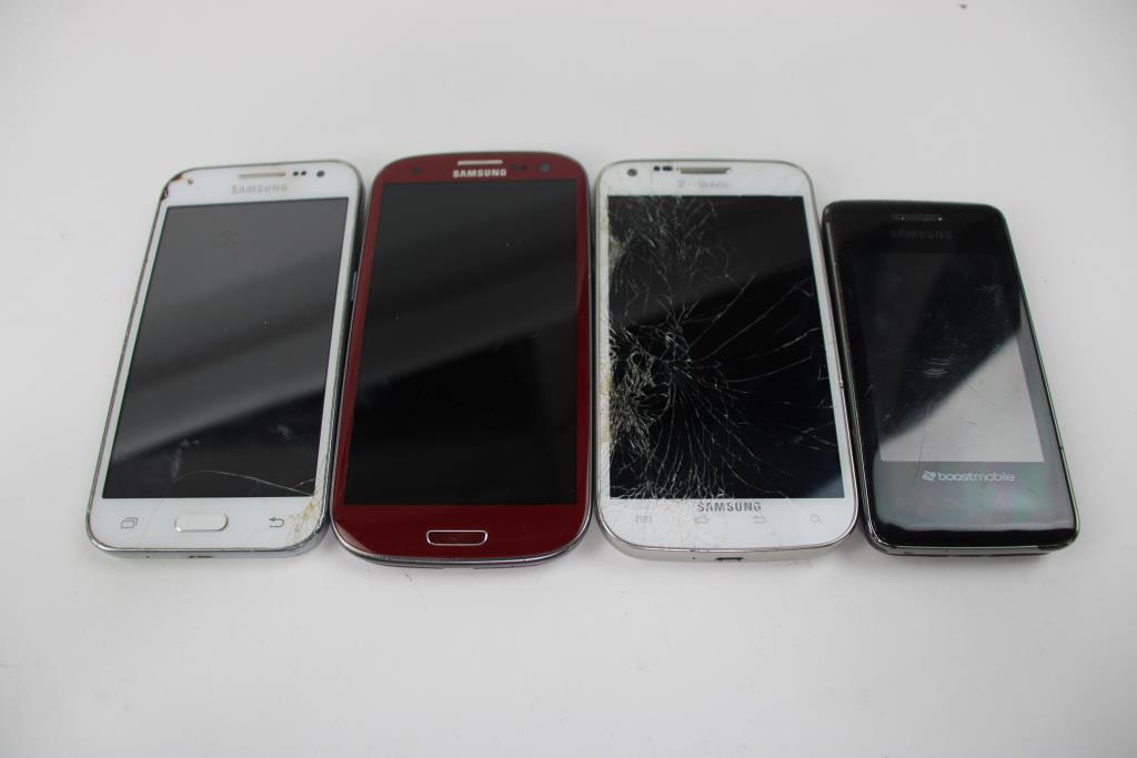 Cell Phone Lot, 4 Pieces, Sold For Parts
