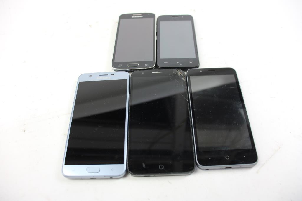 Cell Phone Lot, 5 Pieces Property Room