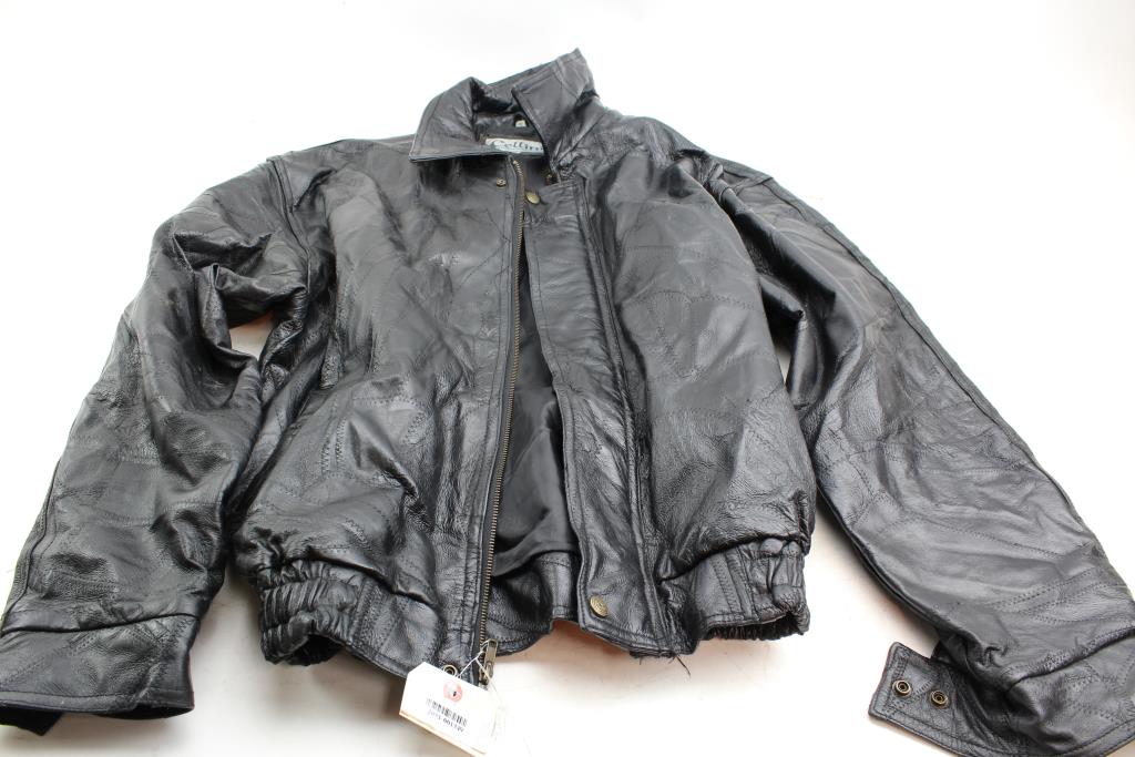 Cellini Men S Leather Jacket Size L Property Room Cellini Men S Leather Jacket Size L