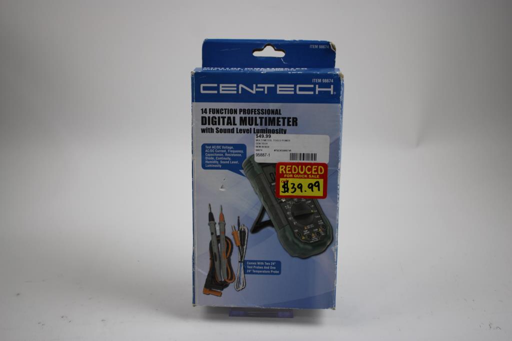 Cen-Tech 14-Function Digital Multimeter With Sound Level Luminosity