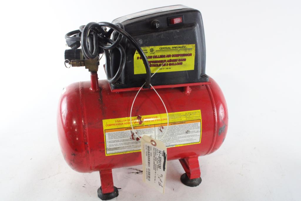 Central Pneumatic 3 Gallon Air Compressor Property Room