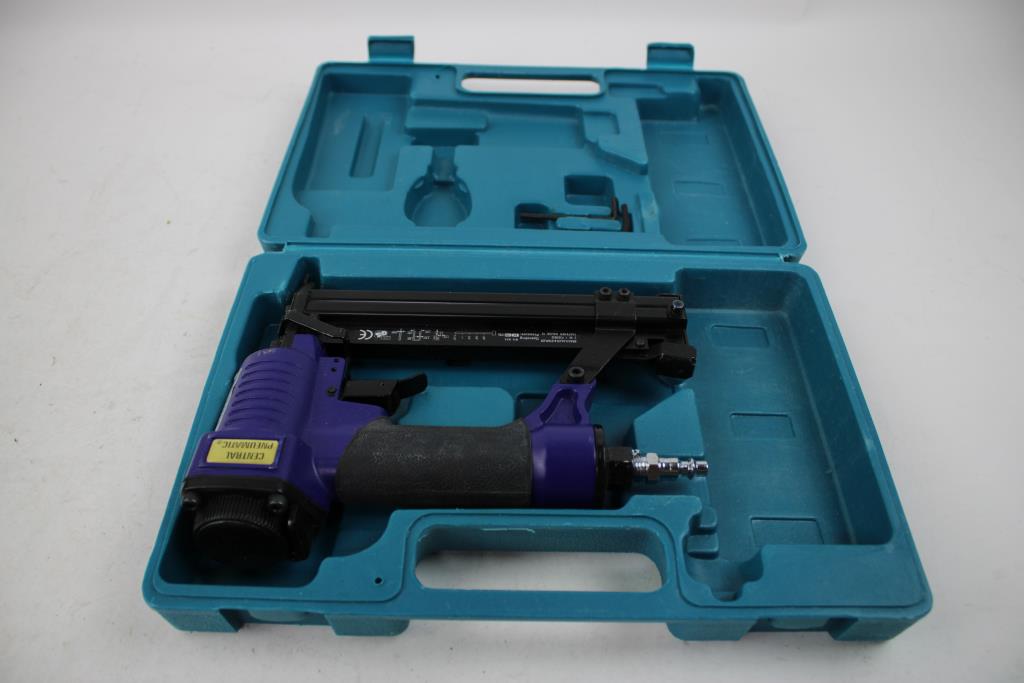 Central Pneumatic Brad Nailer & Stapler, Kobalt Reciprocating Saw, Brushless Impact Driver, & Single Port Charger 4 Pieces