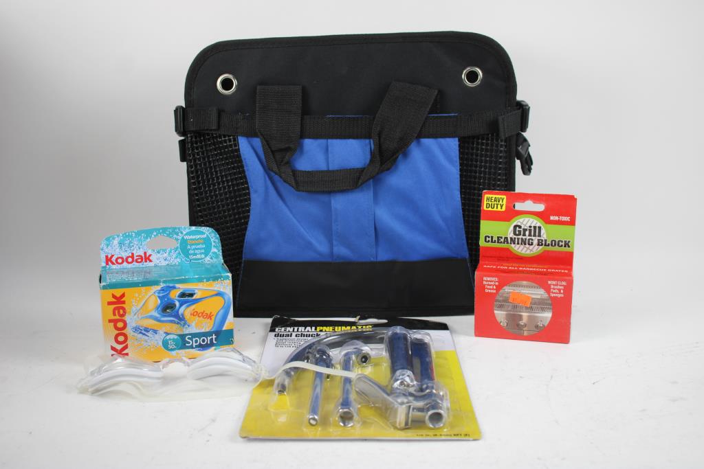 Central Pneumatic Dual Chuck Tire Inflator, Polaroid Digital Camera