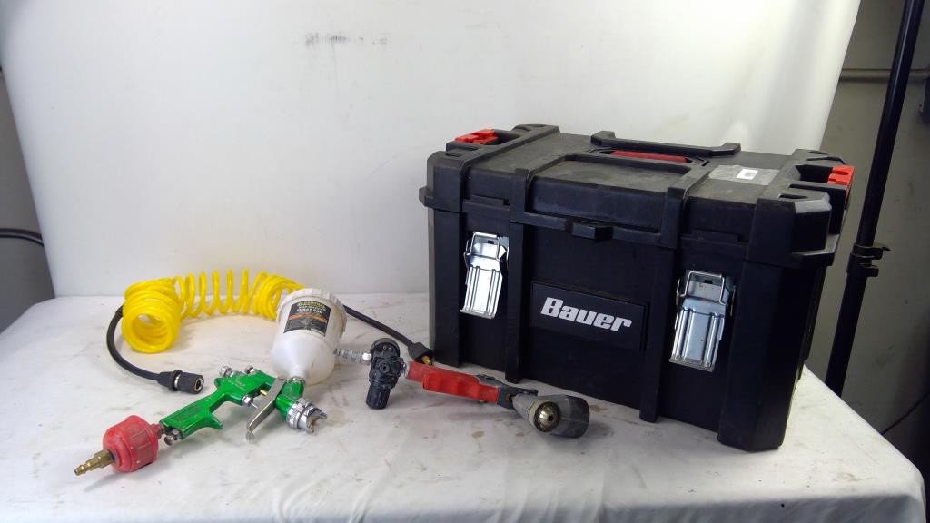Central Pneumatic HVLP Gravity Spray Gun, Wal-Board Tools Spray Gun In Tool Box
