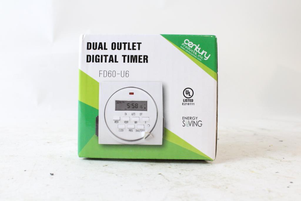 Century Dual Outlet Digital Timer Property Room