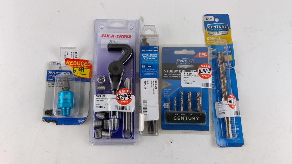 Century Stubby Drill Bit, Howmet Fix A Thred, And More, 5 Pieces