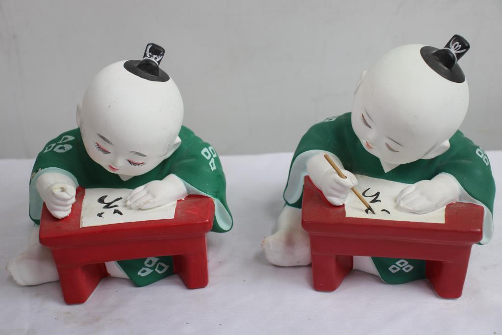 Ceramic Japanese Statues, Damaged/Need To Be Repaired, 3 Pieces