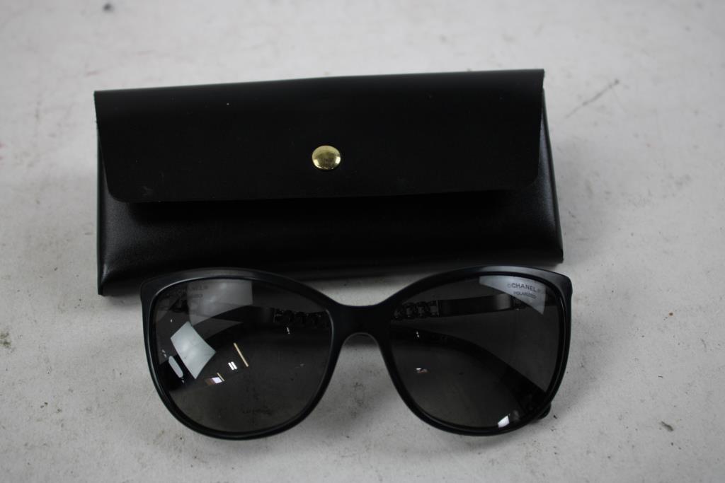 Chanel Black Polarized Sunglasses