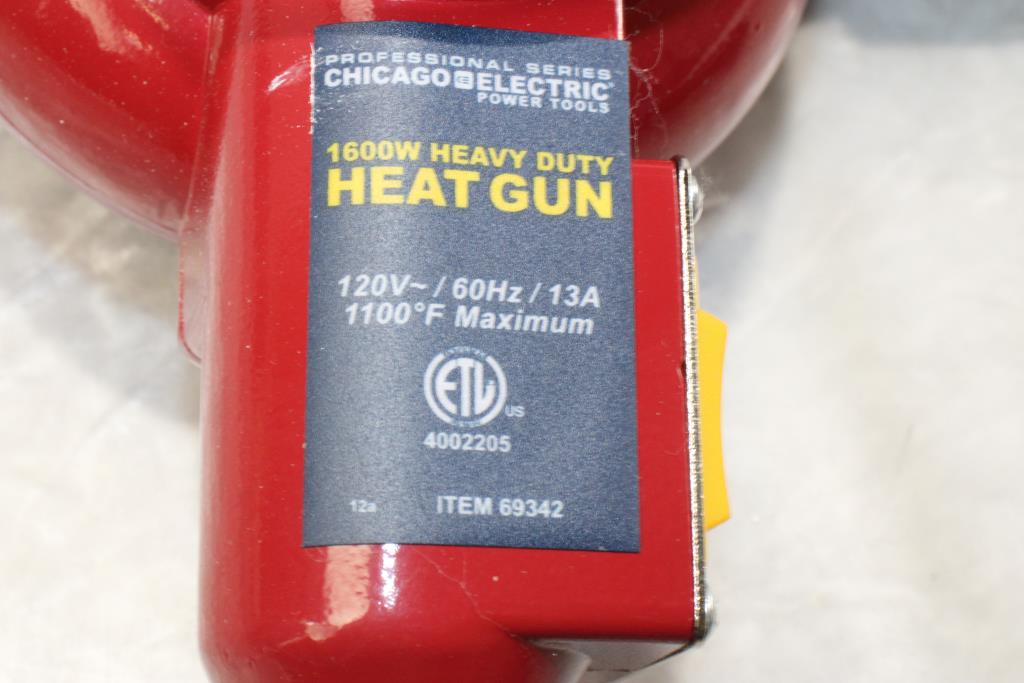 Chicago Electric 1600w Heavy Duty Heat Gun Property Room