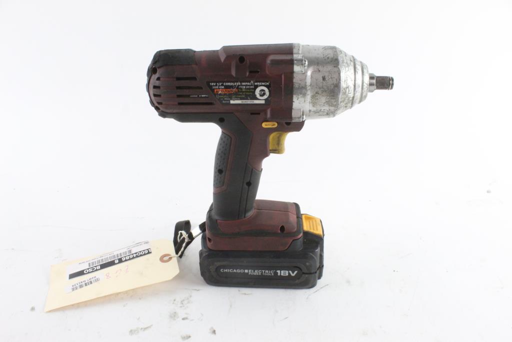 Chicago Electric Cordless Impact Wrench Property Room