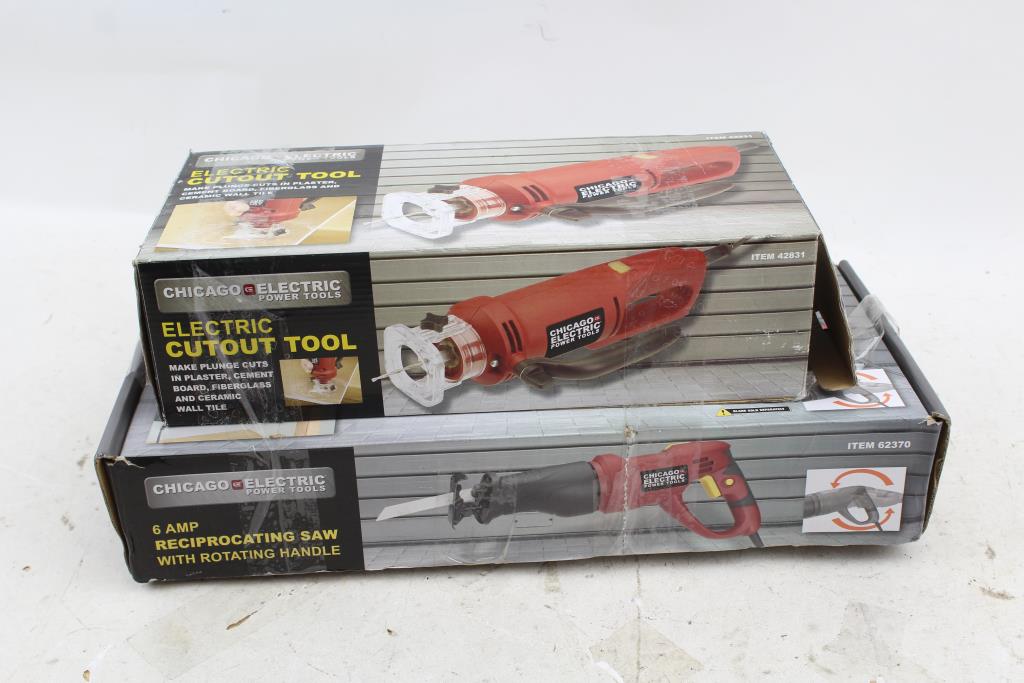 Chicago Electric Cutout, Reciprocating Saw 2 Items Property Room