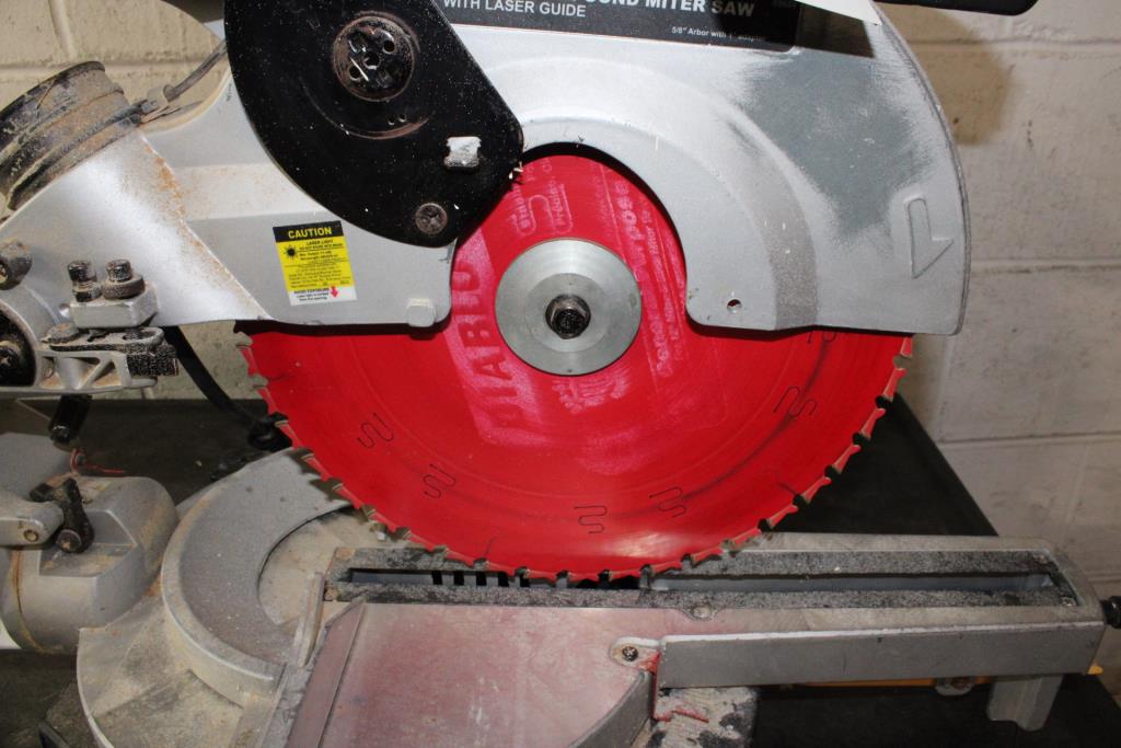 Chicago Electric DualBevel Sliding Miter Saw Property Room