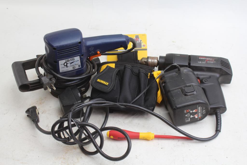 Chicago Electric Orbital Sander Craftsman Drill And More 4 Pieces Chicago Electric Orbital Sander Craftsman Drill And More 4 Pieces